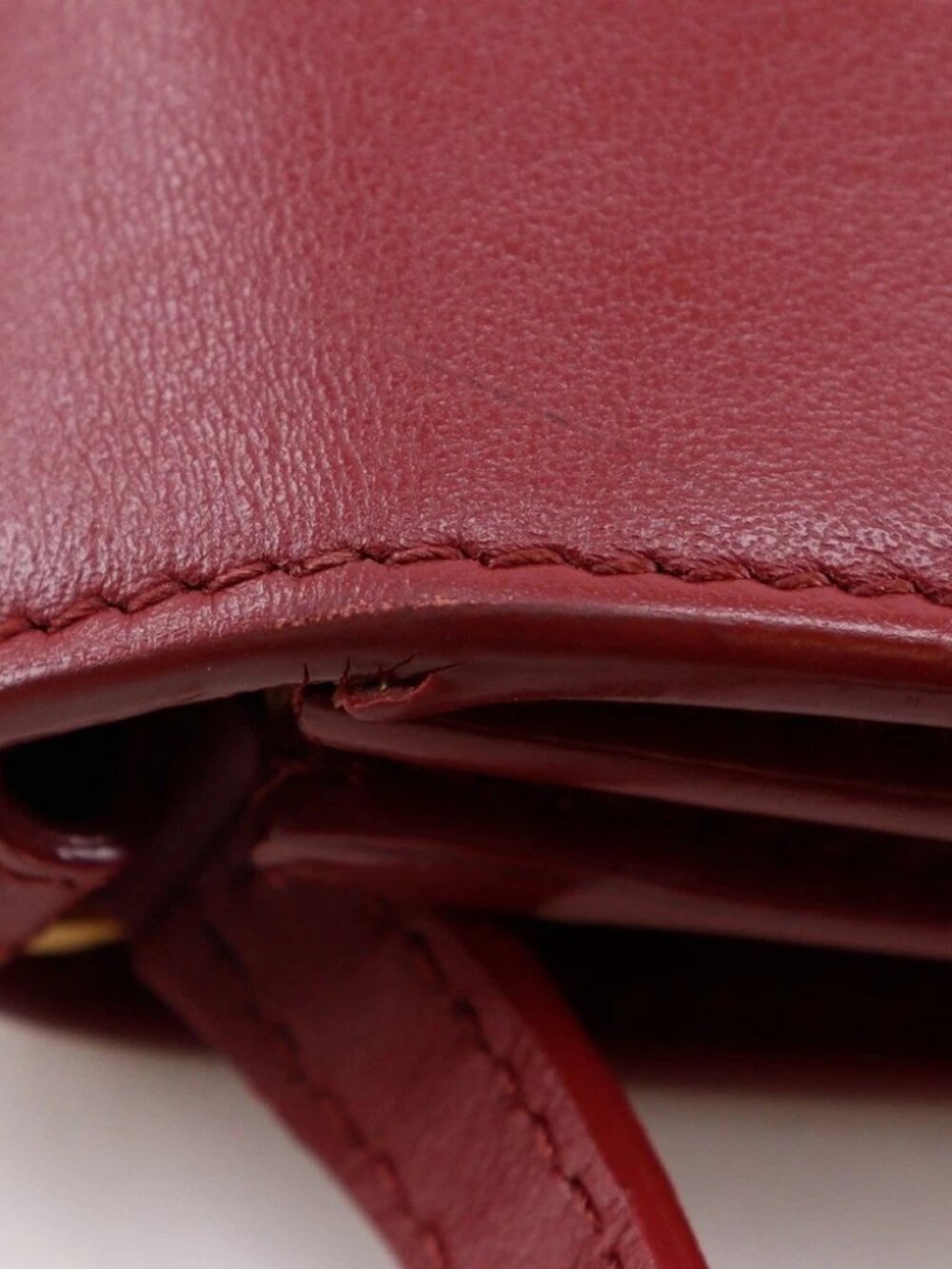 BURBERRY Shoulder wallet Shoulder Bag 2WAY Red Cowhide Women - Picture 12 of 12